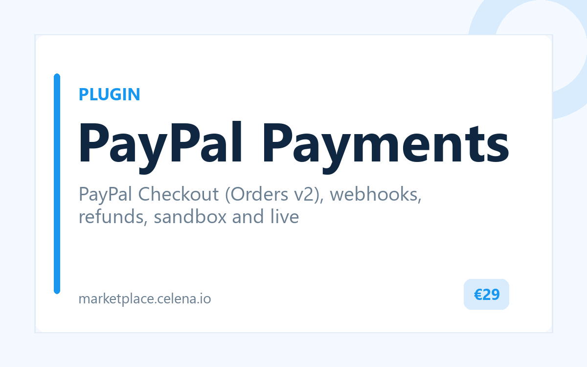 Оплата через PayPal