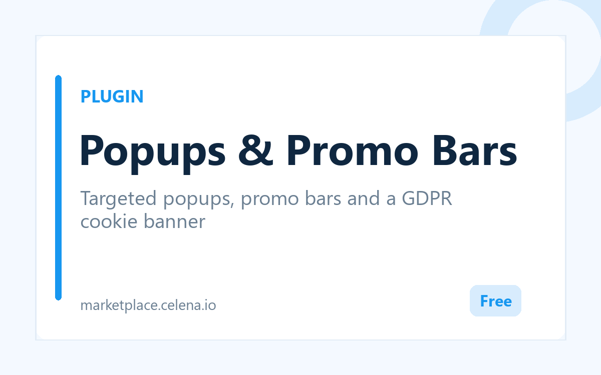 Popups & Promo Bars