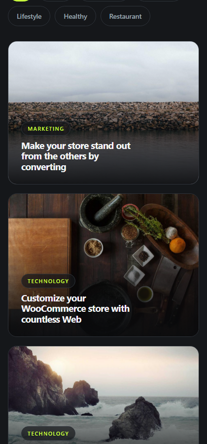 Work grid and filters on mobile
